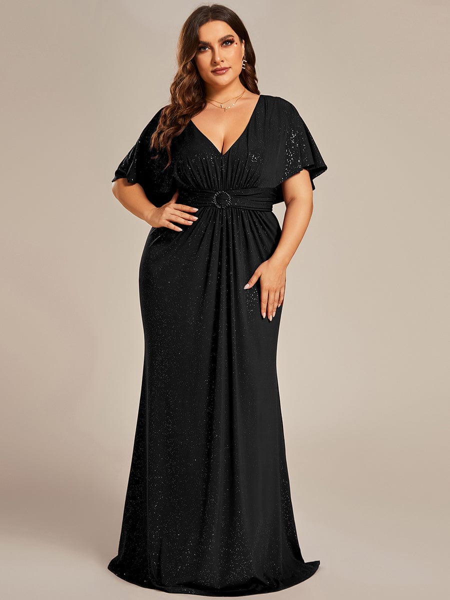 Plus Size Glitter Waist-Cinching Mermaid Dress | Elegant & Playful for Curvy Women Ever-Pretty Plus Plus Size Glitter Waist-Cinching Mermaid Dress | Elegant & Playful for Curvy Women Ever-Pretty Plus