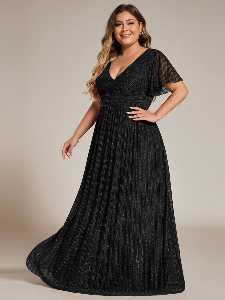 Plus Size Shiny High Waist Dress