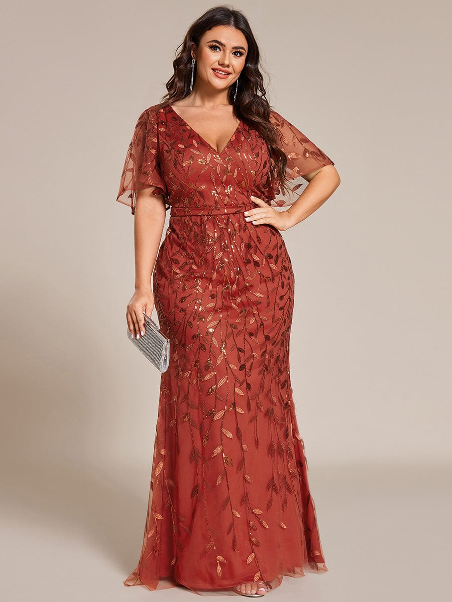 Plus Size Long Mermaid Formal Dress with Sequins Ever-Pretty Plus Plus Size Long Mermaid Formal Dress with Sequins Ever-Pretty Plus