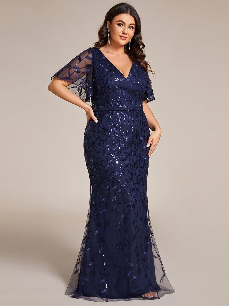 Plus Size Long Mermaid Formal Dress with Sequins Ever-Pretty Plus Plus Size Long Mermaid Formal Dress with Sequins Ever-Pretty Plus