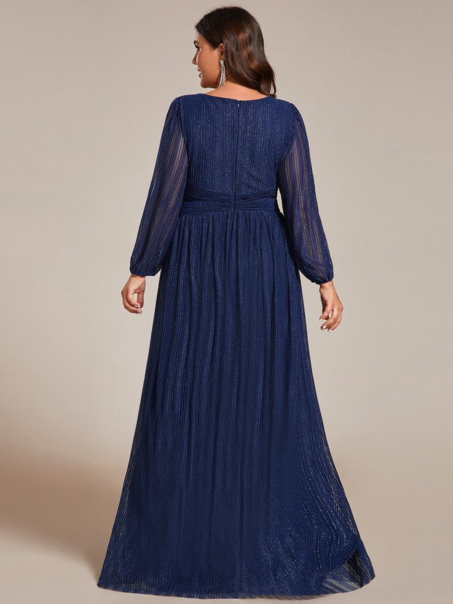 extra length maxi dress Long Sleeve High Slit Black Plus Size 51.1 in Sage The Label | Sundress