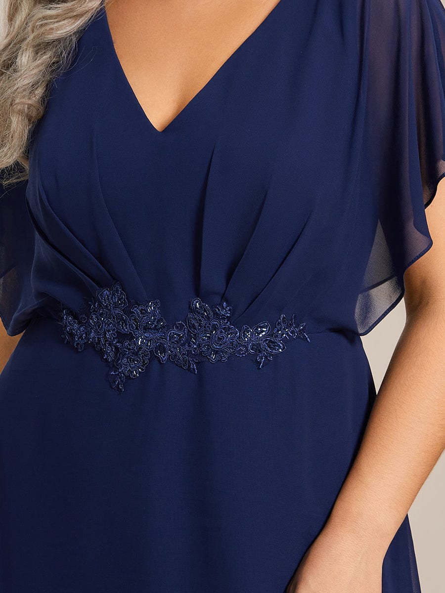 Plus Size Chiffon Waist Applique Dress – Ever-Pretty Plus