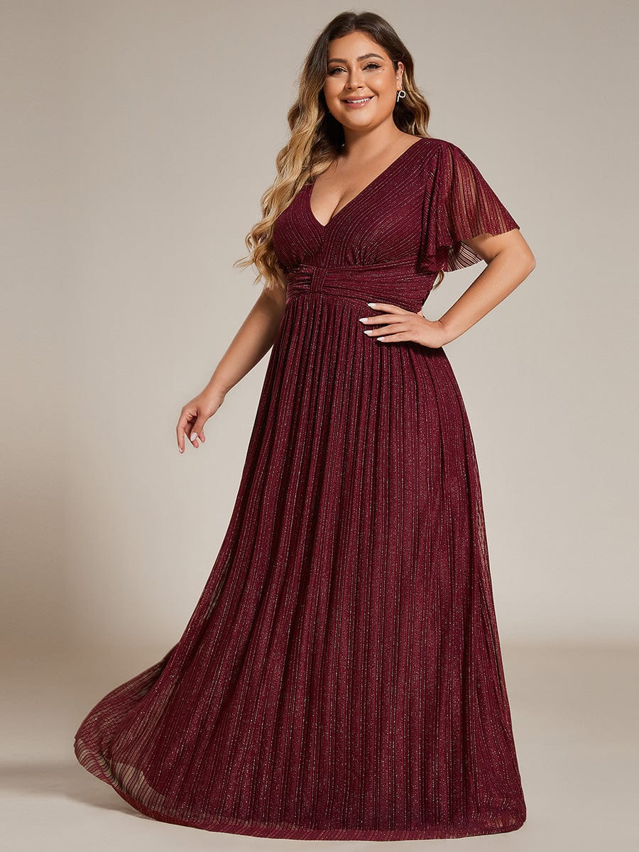 Plus Size Shiny High Waist Dress