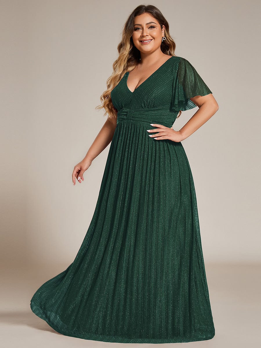 Plus Size Shiny High Waist Dress
