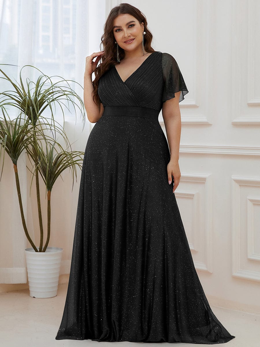 Size Black Formal Larger Size Formal Dresses Plus Size Satin