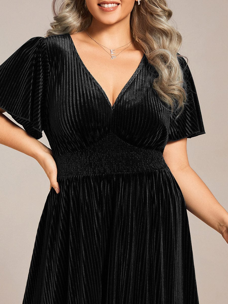 Zipper-Free Plus Size Velvet Midi Dress – Ever-Pretty Plus Zipper-Free Plus Size Velvet Midi Dress – Ever-Pretty Plus