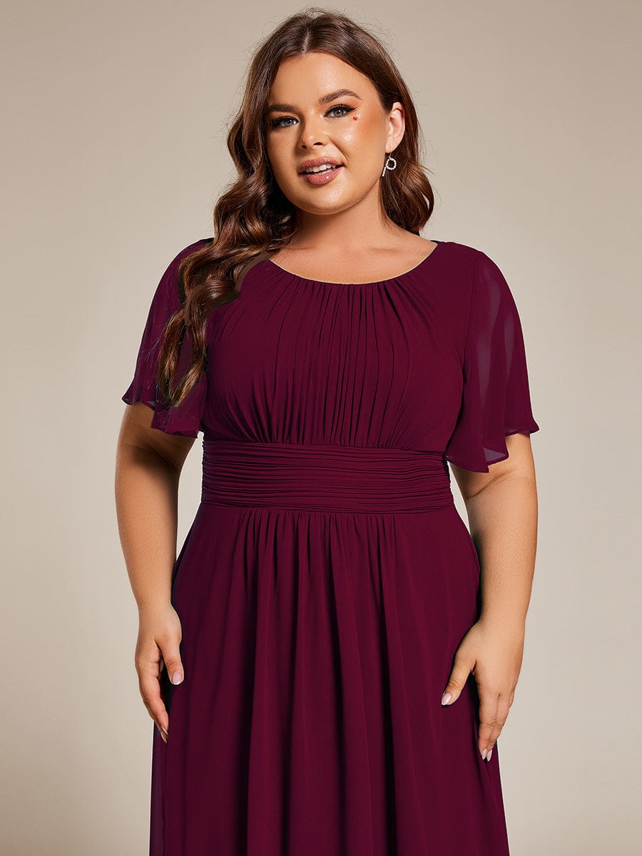 Plus Size Pleated Midi Chiffon Dress | Comfortable & Stylish Ever-Pretty Plus Plus Size Pleated Midi Chiffon Dress | Comfortable & Stylish Ever-Pretty Plus