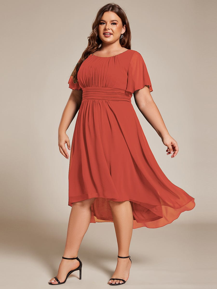 plus size bridesmaid dresses burnt orange orange dress plus size One Shoulder A Line Slit Plus Size Bridesmaid Dress -parroquiadesanalbertomagno.com