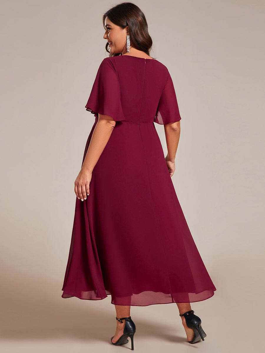 Plus Size Elegant Empire Waist Applique Midi Dress Ever-Pretty Plus Plus Size Elegant Empire Waist Applique Midi Dress Ever-Pretty Plus