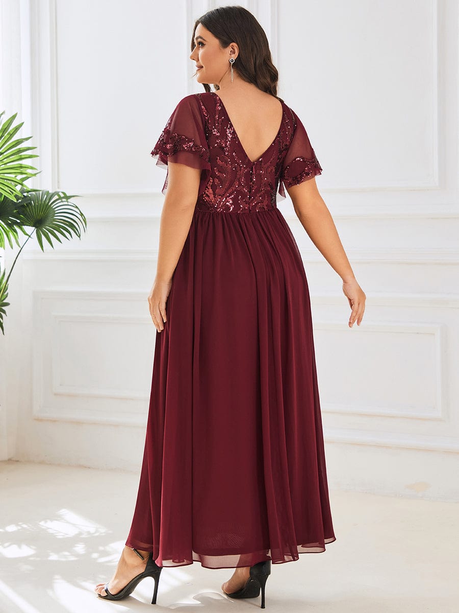 Ever-Pretty Plus Size Chiffon Short Sleeve V-Neck A-Line Formal Dress Occasion Dress Ever-Pretty Plus Size Chiffon Short Sleeve V-Neck A-Line Formal Dress Occasion Dress