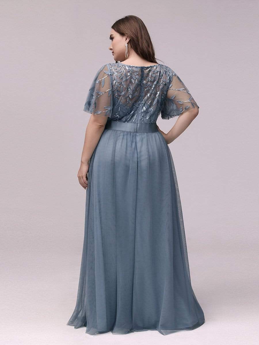 plus size gray bridesmaid dresses A-Line/Princess V-Neck Plus Size Bridesmaid Dresses with Ruffles Light Purple