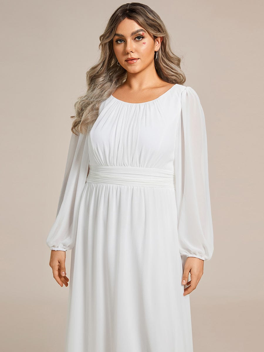 Modest Plus Size Maxi Dress with Long Puff Sleeves Ever-Pretty Plus Modest Plus Size Maxi Dress with Long Puff Sleeves Ever-Pretty Plus