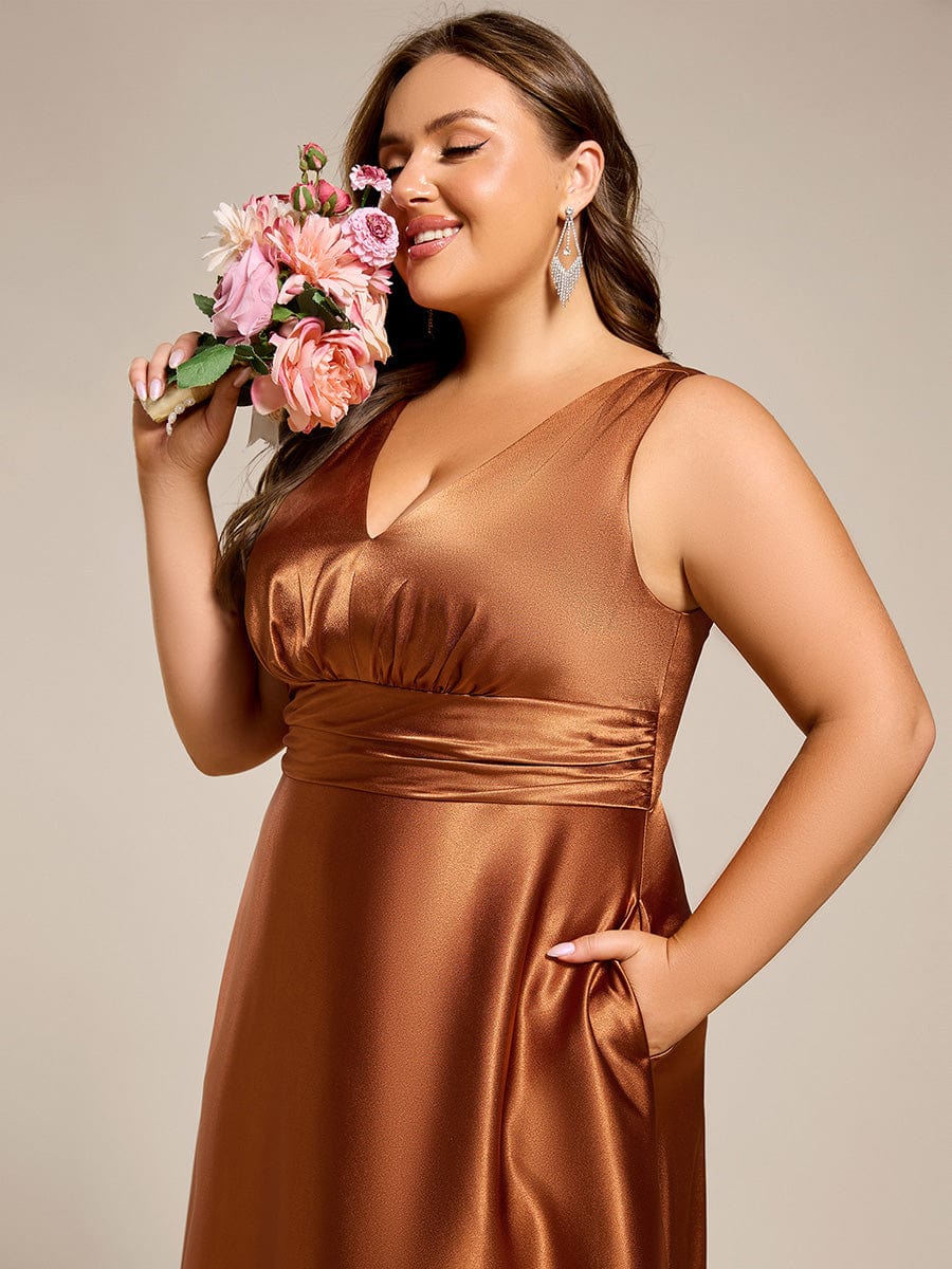 Plus Size Satin Maxi Dress with Pockets | Elegant & Comfortable Ever-Pretty Plus Plus Size Satin Maxi Dress with Pockets | Elegant & Comfortable Ever-Pretty Plus