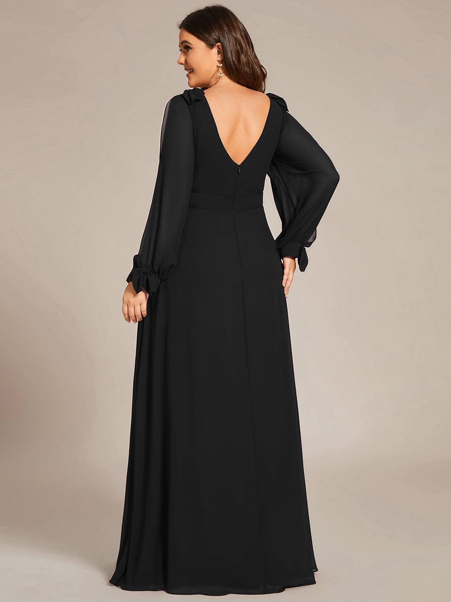 Plus Size Open Long Lantern Sleeve Maxi Dress Plus Size Open Long Lantern Sleeve Maxi Dress