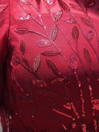 Plus Size Bodycon Sequin Tulle Maxi Dress #color_Burgundy