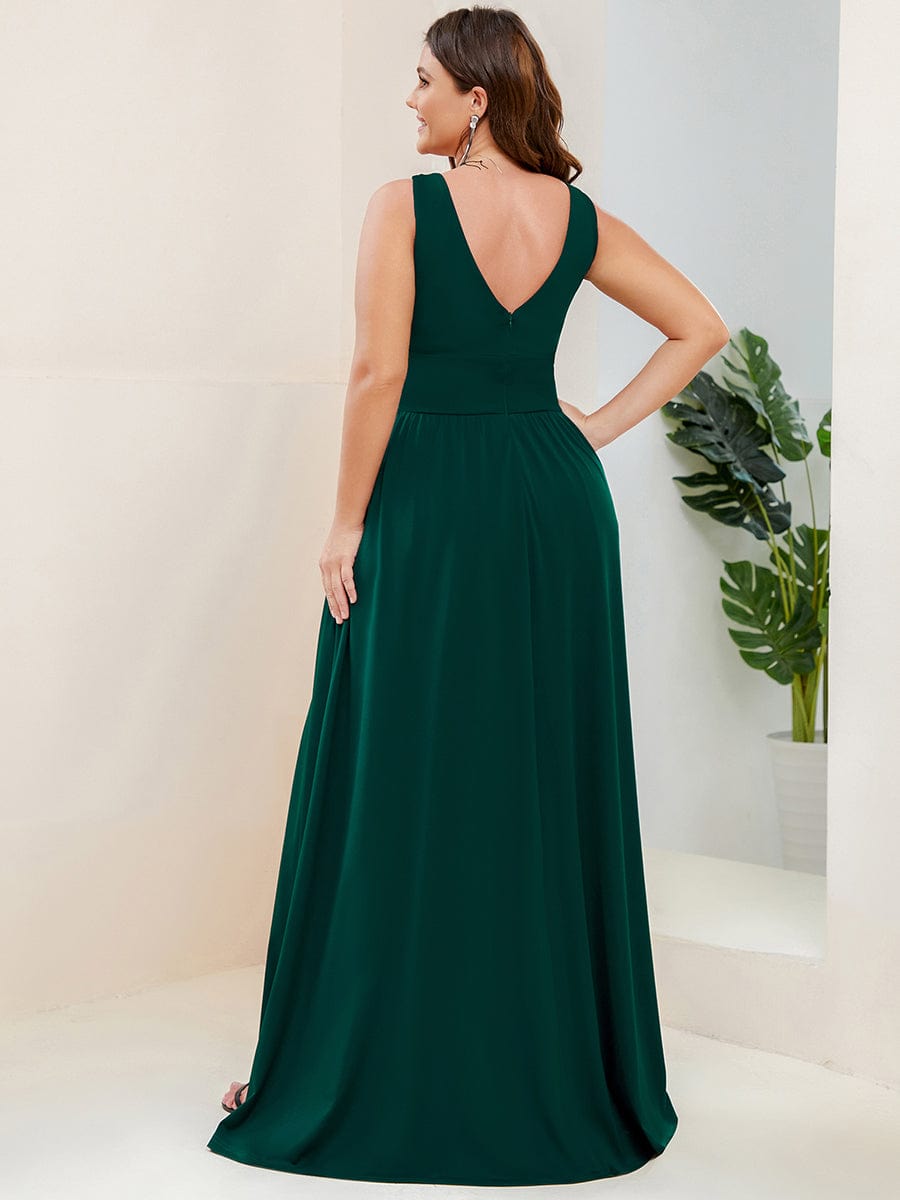 Waist Formal Bridesmaid Dress Empire Plus Size Evening Dresses Ever-Pretty Plus Size Sleeveless High Slit Waist Formal Bridesmaid Dress Empire Plus Size Evening Dresses Ever-Pretty Plus Size Sleeveless High Slit